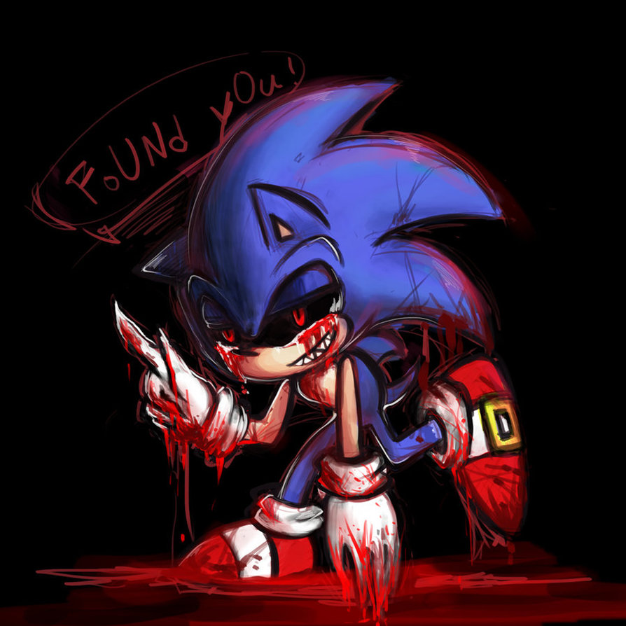 Sonic.EXE walking with blood