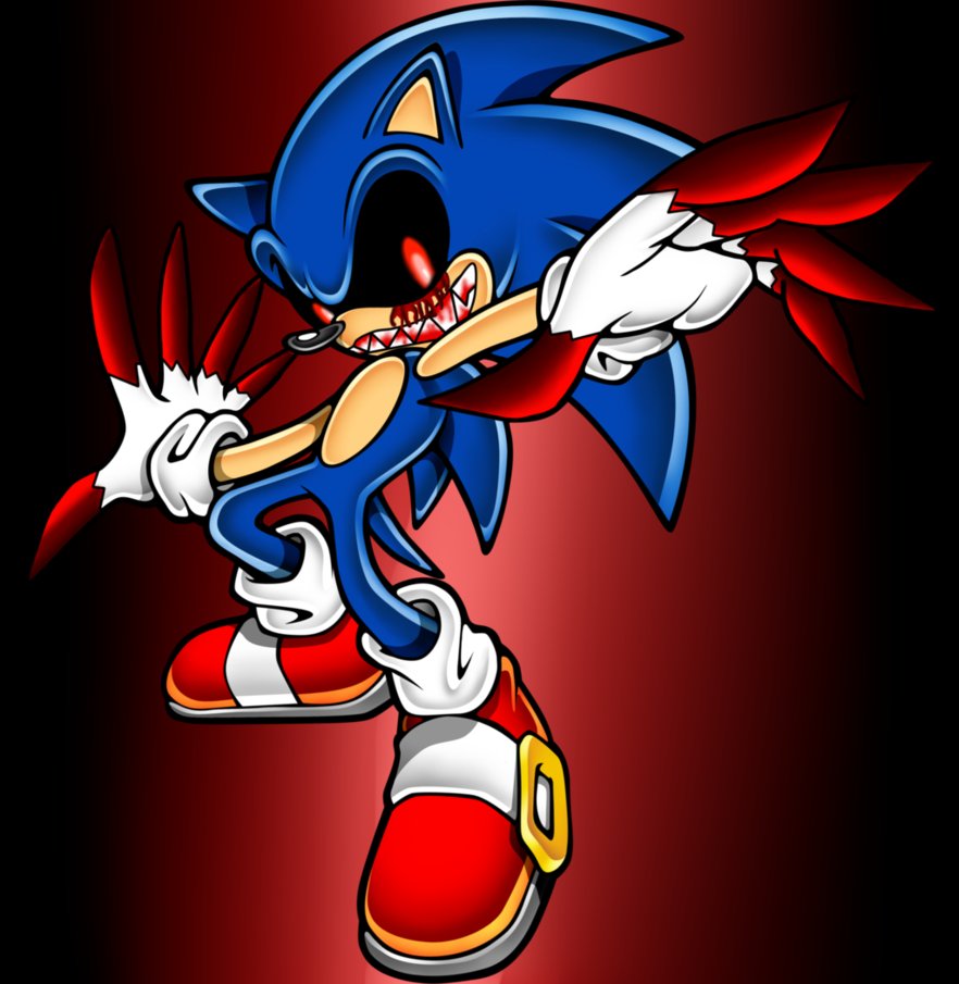 Sonic.EXE with red nails posing