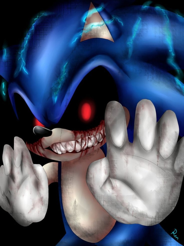 Sonic.EXE charging up and evil